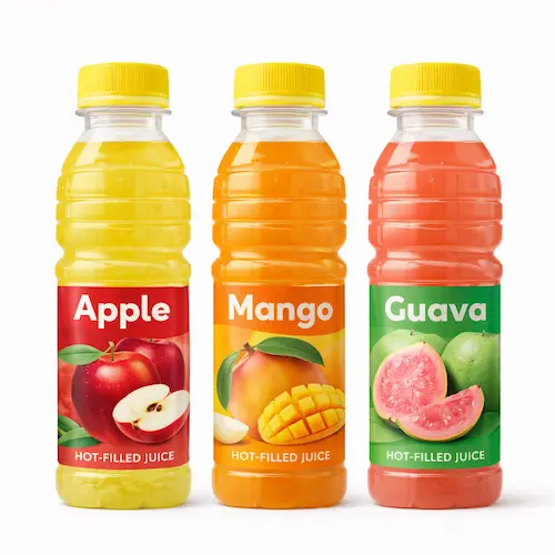 Hot-filled juice private label format